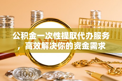 泰山公积金一次性提取代办服务，高效解决你的资金需求