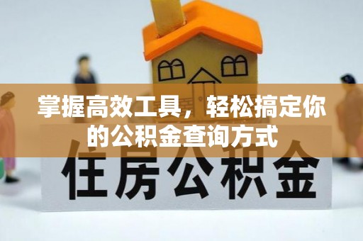 泰山掌握高效工具，轻松搞定你的公积金查询方式