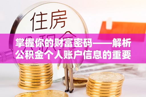 泰山掌握你的财富密码——解析公积金个人账户信息的重要性