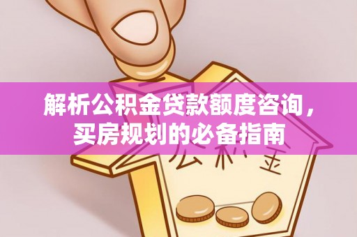 泰山解析公积金贷款额度咨询，买房规划的必备指南