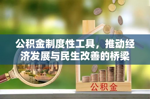 泰山公积金制度性工具，推动经济发展与民生改善的桥梁