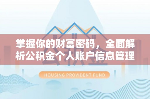 泰山掌握你的财富密码，全面解析公积金个人账户信息管理与优化