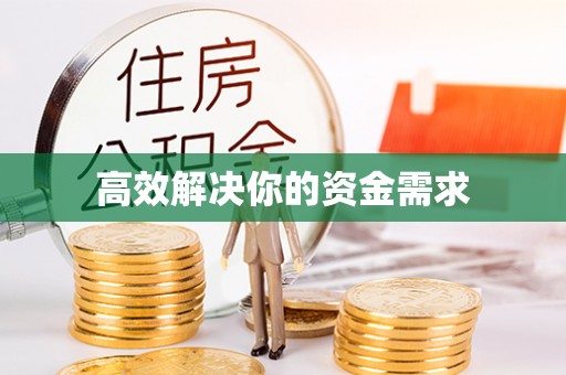 泰山高效解决你的资金需求