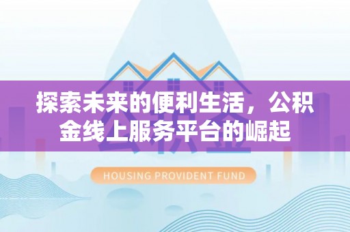泰山探索未来的便利生活，公积金线上服务平台的崛起