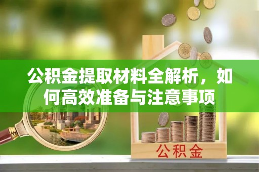 泰山公积金提取材料全解析，如何高效准备与注意事项