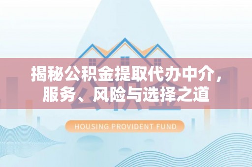 泰山揭秘公积金提取代办中介，服务、风险与选择之道