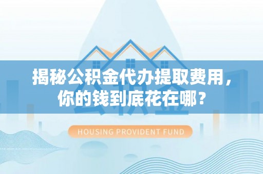泰山揭秘公积金代办提取费用，你的钱到底花在哪？