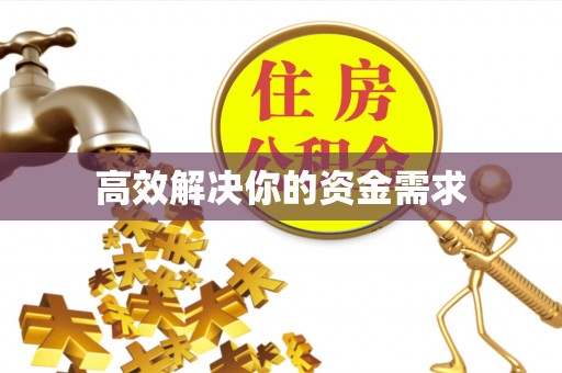 泰山高效解决你的资金需求
