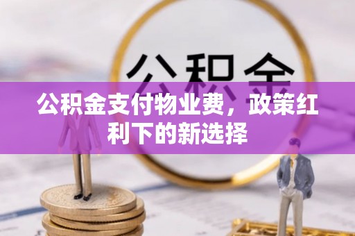泰山公积金支付物业费，政策红利下的新选择