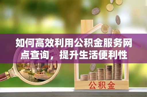 泰山如何高效利用公积金服务网点查询，提升生活便利性