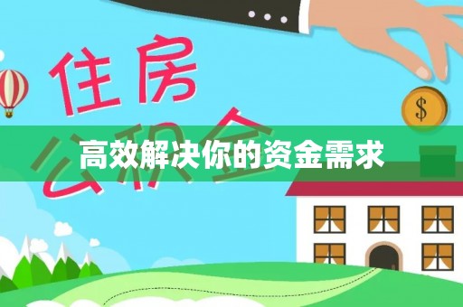 泰山高效解决你的资金需求