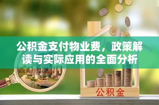 泰山公积金支付物业费，政策解读与实际应用的全面分析