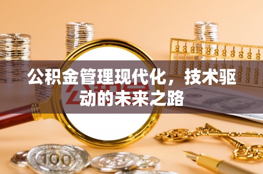 泰山公积金管理现代化，技术驱动的未来之路